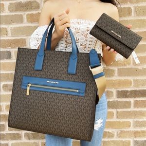 💕Michael Kors Tote Bag XL large + trifold wallet